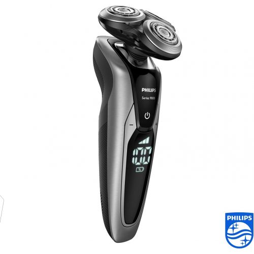 필립스 Philips Series 9000 Wet and Dry Mens Electric Shaver S9711/31 with SmartClean Plus System & Beard Trimmer