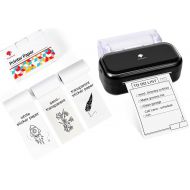 Phomemo M03 Notes Printer- Portable Printer Photo Printer with 3 Roll 2 Inch White/Transparent/Semi-Transparent Thermal Paper, Compatible with iOS + Android for Photos, Journalist,