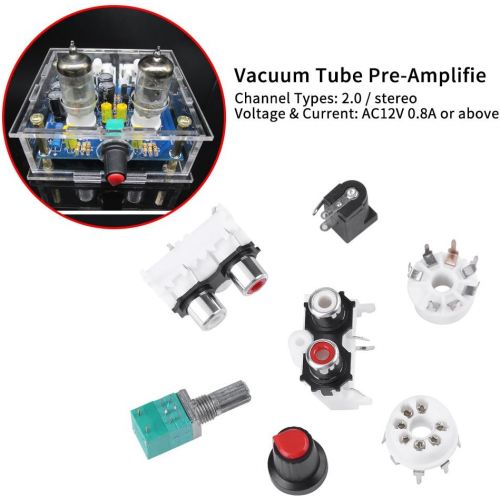  [아마존베스트]TOPINCN 6J1 Vacuum Electron Tube Valve Preamp Amplifier Board Headphone Amp Parts Preamplifier Musical Fidelity Kit AC12V 0.8A