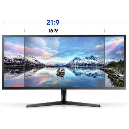 삼성 SAMSUNG 34-Inch SJ55W Ultrawide Gaming Monitor (LS34J550WQNXZA) ? 75Hz Refresh, WQHD Computer Monitor, 3440 x 1440p Resolution, 4ms Response, FreeSync, Split Screen, HDMI, Black