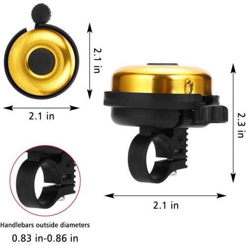  Accmor Classic Bike Bell, Aluminum Bicycle Bell, Loud Crisp Clear Sound Bicycle Bike Bell for Adults Kids