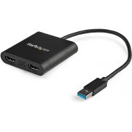 [아마존베스트]StarTech.com USB 3.0 to Dual HDMI Adapter - 4K 30Hz - External Video & Graphics Card - Dual Monitor Display Adapter - Supports Windows (USB32HD2),Black