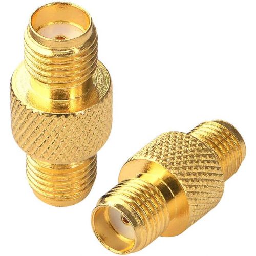  onelinkmore SMA Female to Female Barrel Adapter Antenna Jack Adapter for Antennas Wireless LAN Devices Coaxial Cable Pack of 2