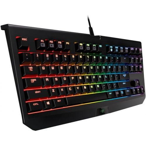 레이저 Razer BlackWidow Tournament Edition Chroma, Clicky RGB Mechanical Gaming Keyboard, Compact Layout - Razer Green Switches