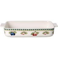 Villeroy & Boch French Garden Baking Pan, 30x20 cm, Premium Porcelain, White/Colourful