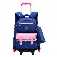 Zilee Kids Rolling Backpacks Trolley School Bag Wheeled Waterproof Removable luggage