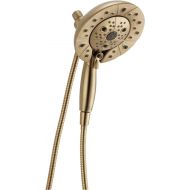Delta Faucet 5-Spray In2ition Dual Shower Head with Handheld Spray, H2Okinetic Gold Shower Head with Hose, Showerheads, Handheld Shower Heads, Magnetic Docking, Champagne Bronze 58480-CZ-PK