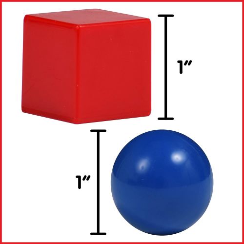  [아마존베스트]Edx Education Mini Geometric Solids - In Home Learning Toy for Early Math & Geometry - Set of 40 - Multicolored 3D Shapes - Math Manipulative For Kids