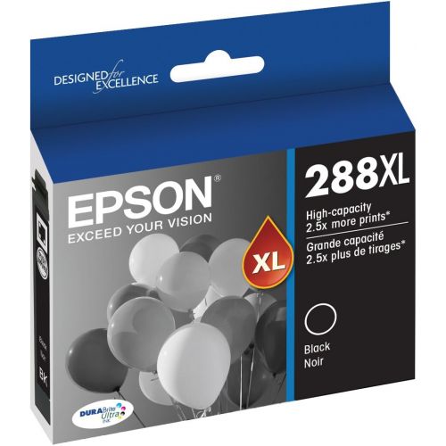 엡손 Epson T288 DURABrite Ultra -Ink High Capacity Black -Cartridge (T288XL120-S) for select Epson Expression Printers