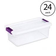 MRT SUPPLY 6 Quart Clearview Latch Box Storage Tote Container (24 Pack) with Ebook