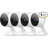 Security Cameras 4pcs, Home Security Camera Indoor 1080P, Wi-Fi Cameras Wired for Pet, Motion Detection, Two-Way Audio, Night Vision, Phone App, Works with Alexa, iOS & Android & Web Access