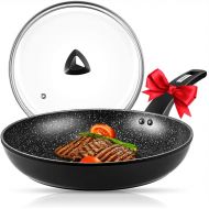 [아마존베스트]KOCH SYSTEME CS CSK 10 Stone Earth Nonstick Frying Pan, Nonstick Skillet for All Cooking Needs, All Stove and Induction top, Stir Fry Pan with Heat Resistant Handle, APEO & PFOA Free, Granite Coat