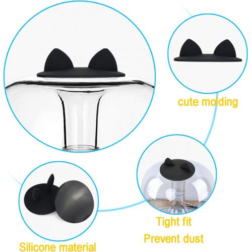  SUNMON SoundSticks III Speaker Anti-dust Cover - Silicone Lip for Harman Kardon SoundSticks II, III and Aura Studio 1, 2 Bluetooth Transparent Speaker System (Cat Black)