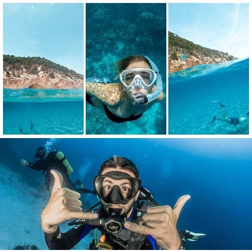  [아마존베스트]TELESIN Diving Dome for GoPro Hero8 - Clear Cover Underwater Diving Photography.With Waterproof Cover Case + Floating Bobber Handle + Trigger Camera Accessories for Hero8 Black