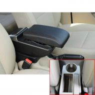For 05-11 Volkswagen Jetta mk5 Golf mk5 6 Car Interior Accessories Center Console Armrest Box，Oversized storage space，Cover can be raised，Built-in LED light，With cup holder，Removab