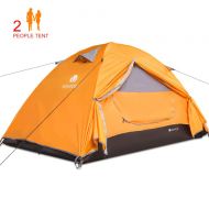 Oileus V VONTOX Camping Tent 2-Person Lightweight Backpacking Tent Waterproof Two Doors Easy Setup Tent, for Family in Traveling, Beach, Camping and Outdoor Activit