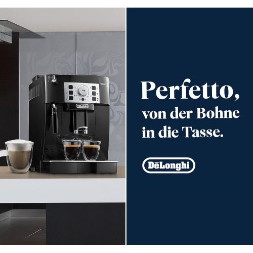 드롱기 [아마존베스트]De’Longhi DeLonghi Magnifica S ECAM 22.110.B fully automatic coffee machine with milk frother for cappuccino, with espresso direct selection buttons and rotary control, 2-cup function, 1.8 l