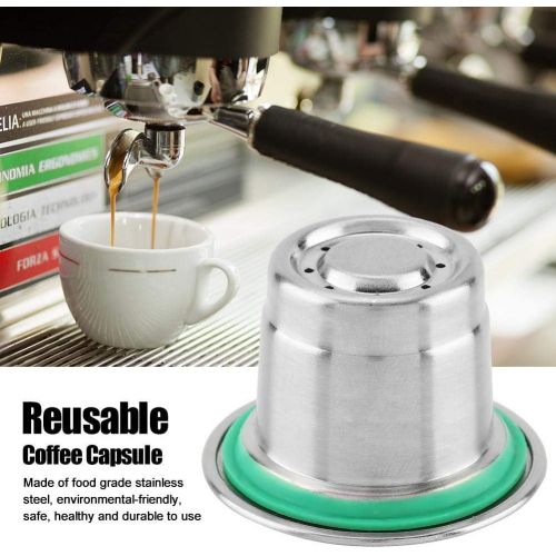  Fdit Nachfuellbare Wiederverwendbare Kaffeekapsel kompatibel fuer Nespresso-Kaffeemaschinen aus Edelstahl MEHRWEG VERPAKUNG socialme-eu
