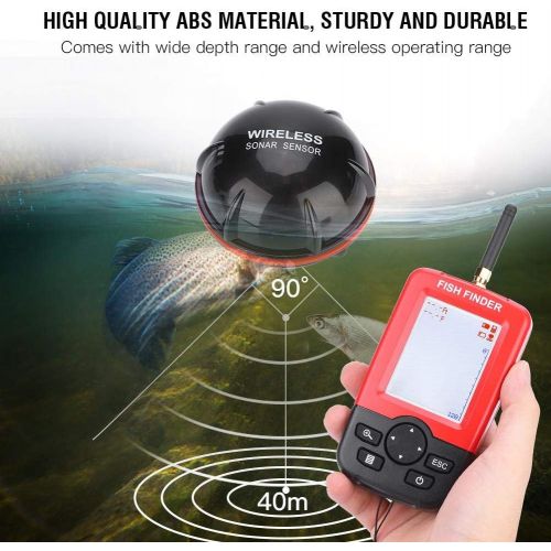  [아마존베스트]Alomejor 100 m ABS Fish Finder Wireless Sonar Sensor Echo for Night Fish Water Reservoir