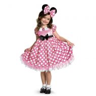 Disguise Minnie Mouse Glow In The Dark Dot Dress Costume, Pink/White, Small