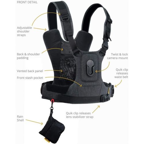  Cotton Carrier CCS G3 Camera Harness System for One Camera - Grey