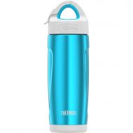 Thermos THERMOS Vacuum Insulated Stainless Steel Sport Bottle with Covered Straw, 18-Ounce, Teal