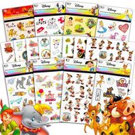 Classic Disney Stickers and Tattoos Party Favors Mega Assortment ~ Bundle Includes 32 Disney Sheets Featuring Bambi, Lion King, Jungle Book, Pinocchio, and More (Over 200 Stickers!