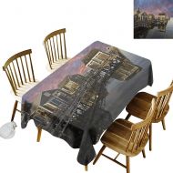 Kangkaishi kangkaishi United States Easy to Care for Leakproof and Durable Long tablecloths Outdoor Picnic Sunset Over Nantucket Massachusetts Dramatic Sky Clouds Pond Houses W14 x L108 Inch