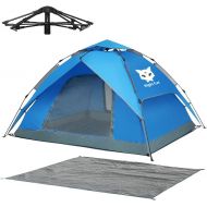 [아마존베스트]Night Cat Waterproof Camping Tent for 1 2 3 4 Person with Footprint Tarp Easy Instant Pop Up Tent Automatic Hydraulic Rainproof Tent with Rain Fly