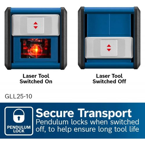 [아마존베스트]Bosch GLL25-10 30 Beam Self-Leveling Cross-Line Laser Level