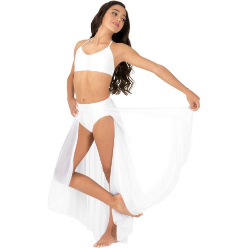  Body Wrappers Adult Long Mesh Dance Skirt,BW9105