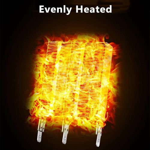  EastMetal Electric Heater, Mini Portable Radiator, Convector Heater, Adjustable Angle, Dumping Safety, PTC Ceramic Heating, 500W, for Indoor Heating and Camping in Winter