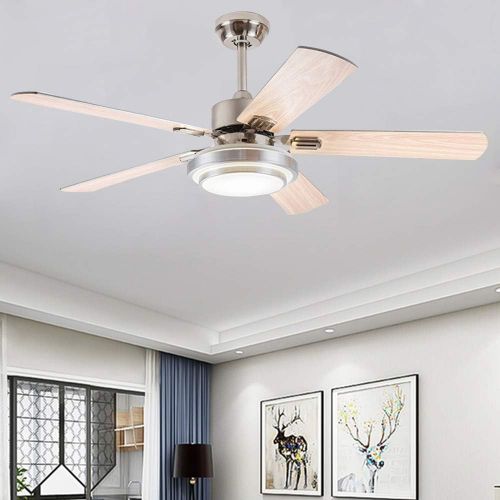  Andersonlight Fan 48 LED Indoor Stainless Steel Ceiling Fan with Light and Remote Control