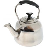 Baoblaze Outdoor Whistling Kettle Stainless Steel Camping Kitchen Tea Coffee Sturdy Water Pot 1L/ 2L/ 3L/ 4L