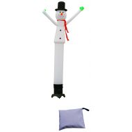 LookOurWay Snowman 10ft Tall Air Dancers Inflatable Tube Man Complete Set with 1/2 HP Sky Dancer Blower