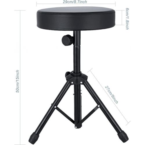  [아마존베스트]Anfan Universal Drum Throne Adjustable Padded Drum Stool with Anti-Slip Feet for Adults and Kids