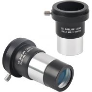 Gosky Next Generation 1.25 -Inch Universal T Adapter / 2X Barlow Lens for Newtonian Telescopes - Fully Coated Lens