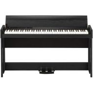 Korg C1 Air Bluetooth 88 Key Digital Piano with Real Weighted Hammer Action 3 Keyboard, Black with Rosewood Grain