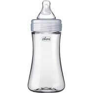 Chicco Duo 9oz. Hybrid Baby Bottle with Invinci-Glass Inside/Plastic Outside with 0m+ Slow Flow Anti-Colic Nipple - Clear/Grey