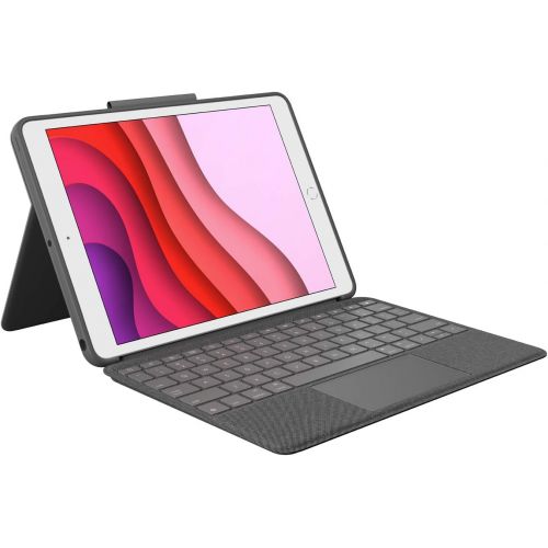 로지텍 Logitech Combo Touch for iPad (7th, 8th and 9th generation) keyboard case with trackpad, wireless keyboard, and Smart Connector technology ? Graphite