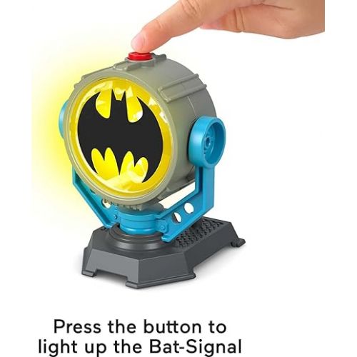 피셔프라이스 Fisher-Price Imaginext DC Super Friends Batman Toys Bat-Tech Bat-Signal Multipack with 4 Figures & Accessories for Pretend Play Ages 3+ Years