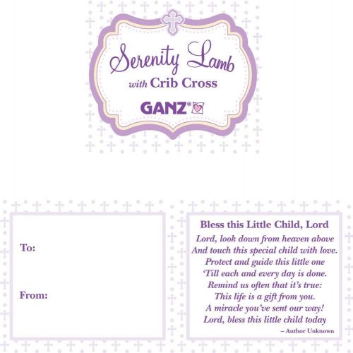  Ganz Serenity Lamb With Crib Cross Christening or Baptism Gift (Pink (Girl))