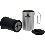 Stanley Adventure All-in-One, Boil + Brewer French Press Coffee Maker - 32oz BPA Free Campfire Coffee Pot Heats up Tea or Soup - Great for Camping and Travel ? Dishwasher Safe,