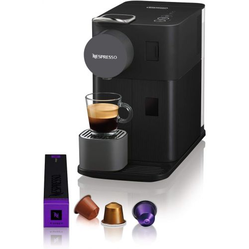네스프레소 DeLonghi EN 500.B Black Nespresso Kaffeekapselmaschine Lattissima One, Kunststoff, 1 Liter, schwarz