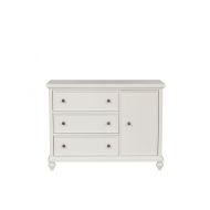 Urbangreen EC2MDFTur English Country 3 Drawer Chest with Door in Painted Eco MDF, Turquoise Paint