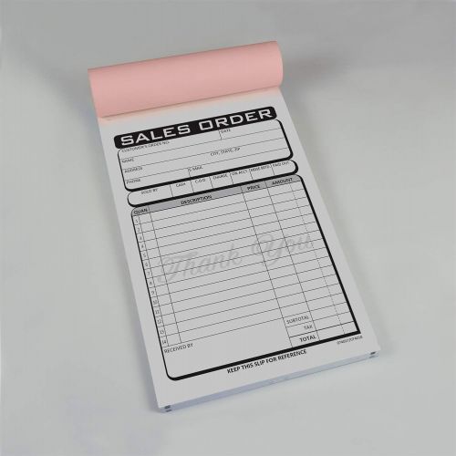  Cosco Sales Order Form Book with Slip, Business, 4 1/4 x 7 1/4, 3-Part Carbonless, 50 Sets (074018)
