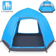 Anchor Instant Pop-Up 4 Person Tent for Camping Double Layer Family Camping Tent for 4 Seasons Waterproof