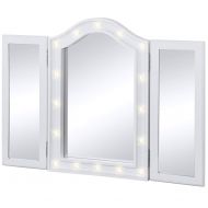 Best Choice Products Lighted Tabletop Tri-Fold Vanity Mirror W/LED Lights