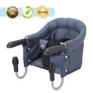 Hoomall HOOMALL Fast Table Chair Safe Hook On Chair High Load Design Fold Flat Storage Tight Fixing Clip on Table High Chair Removable Seat (Navy)