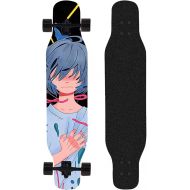 EEGUAI 42 Inch 8 Layer Maple Skateboard Longboard Complete Skateboard Cruiser for Cruising, Carving, Free-Style and Downhill (Color : D)